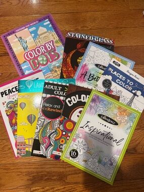 Adult Coloring Book Bundle- 9